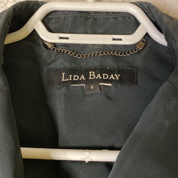 LIDA BADAY black classy button down dress shirt, size 6 - Picture 2 of 5